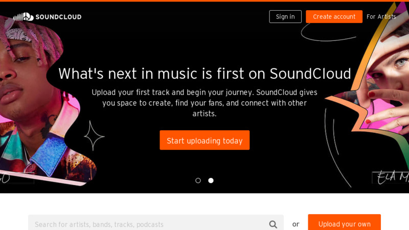 Screenshot von Soundcloud.com